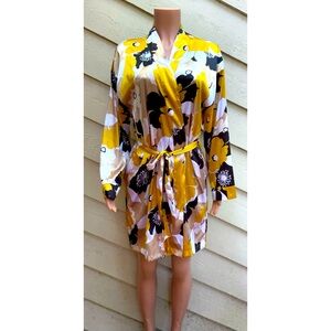 Tuesday of California Black, & Cream Robe Kimono Size 18/20